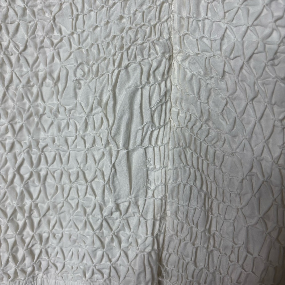 Sea New York Casey Hand Smocked White Long Sleeve Midi Dress Size 12 Large - Picture 5 of 9
